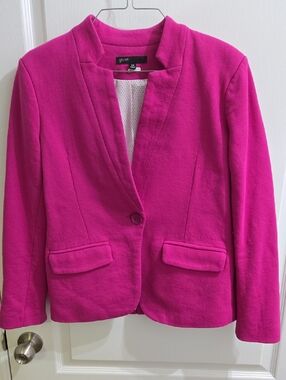 Gibson Women's Magenta Single-Button Blazer Jacket XS